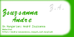 zsuzsanna andre business card
